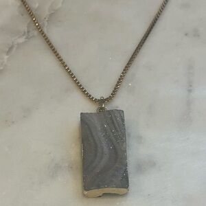 Elegant Gold and Stone Pendant Necklace